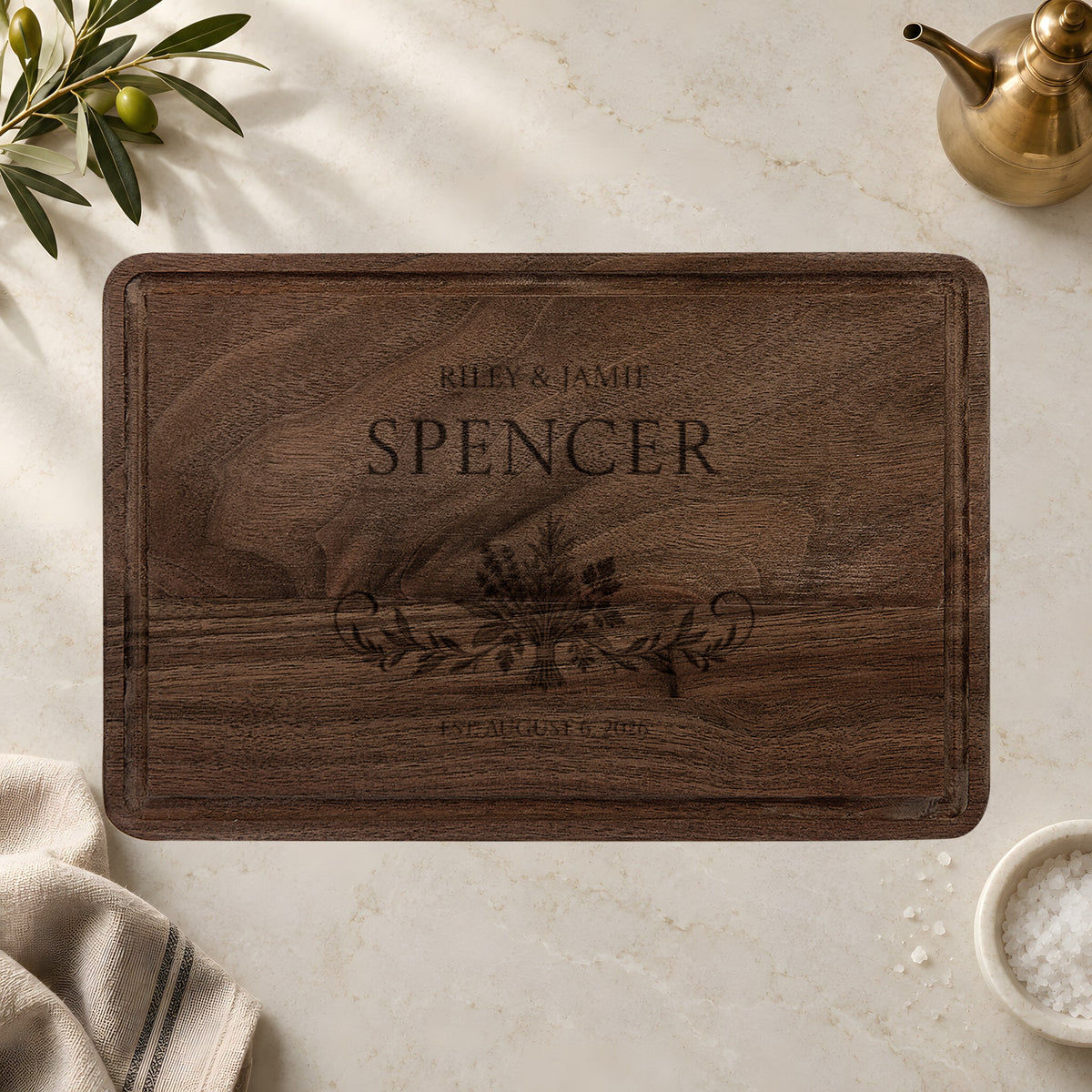 Atelier Engraved Personalized Wooden Cutting Board