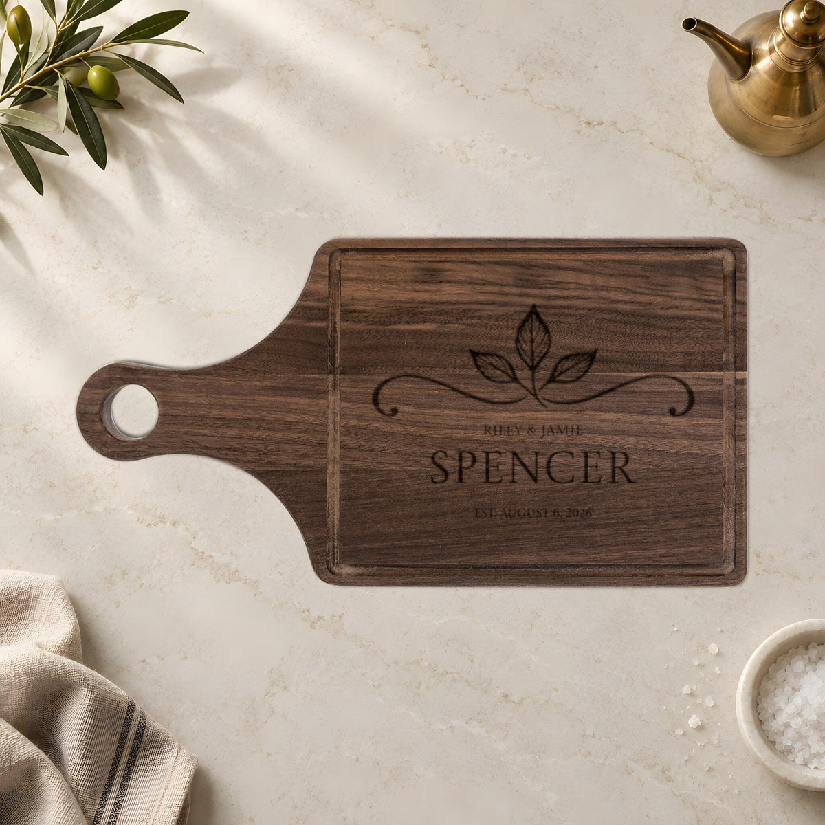 Atelier Engraved Personalized Wooden Cutting Board