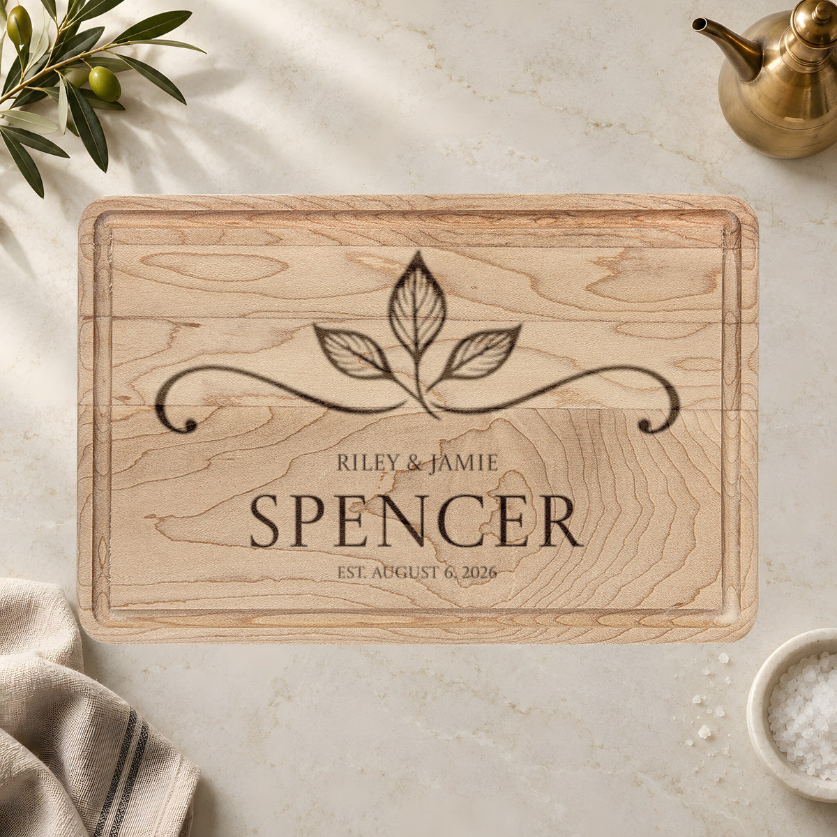 Atelier Engraved Personalized Wooden Cutting Board