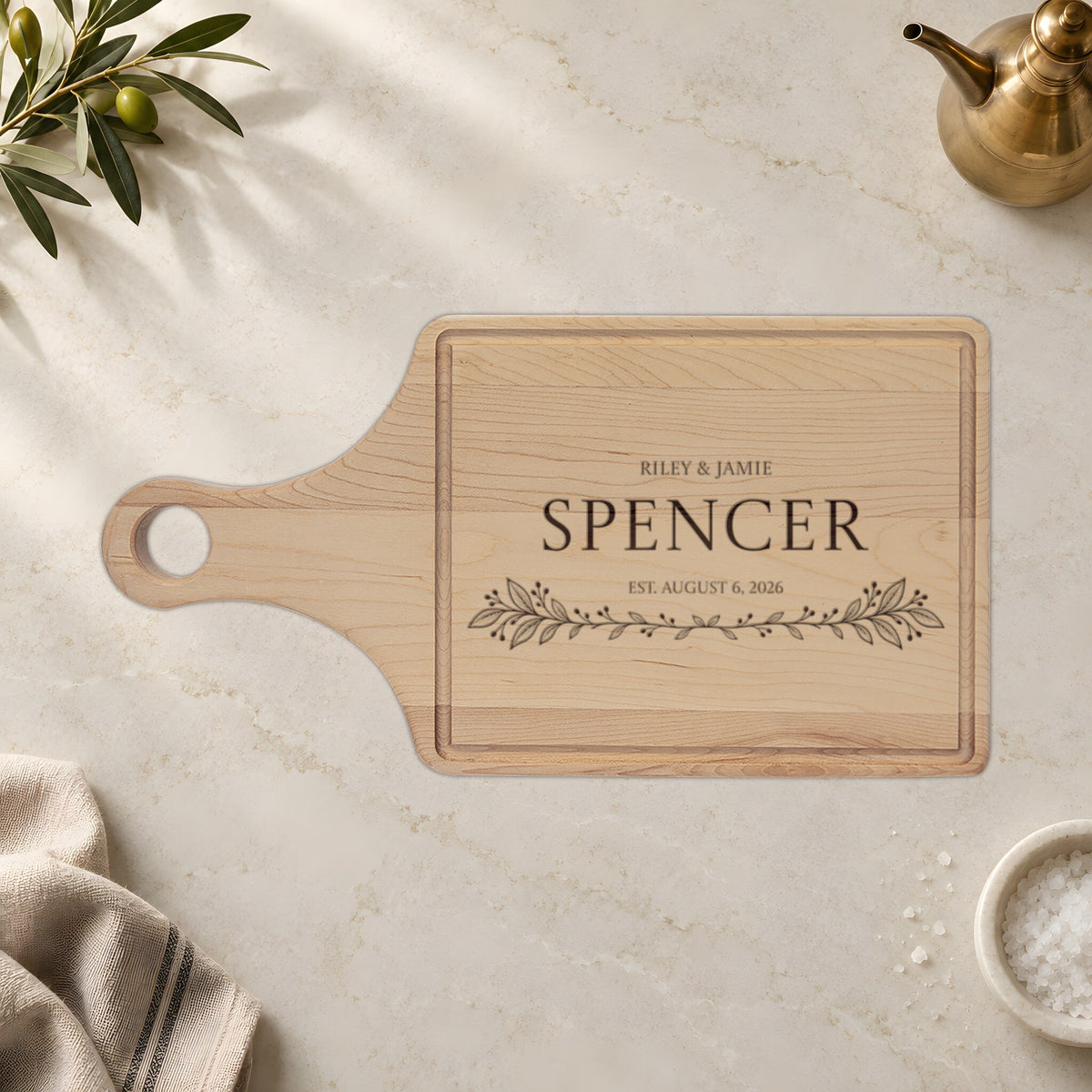 Atelier Engraved Personalized Wooden Cutting Board