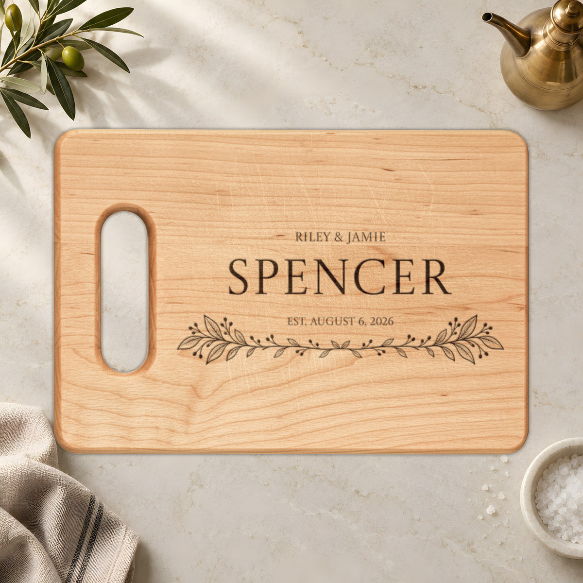 Atelier Engraved Personalized Wooden Cutting Board