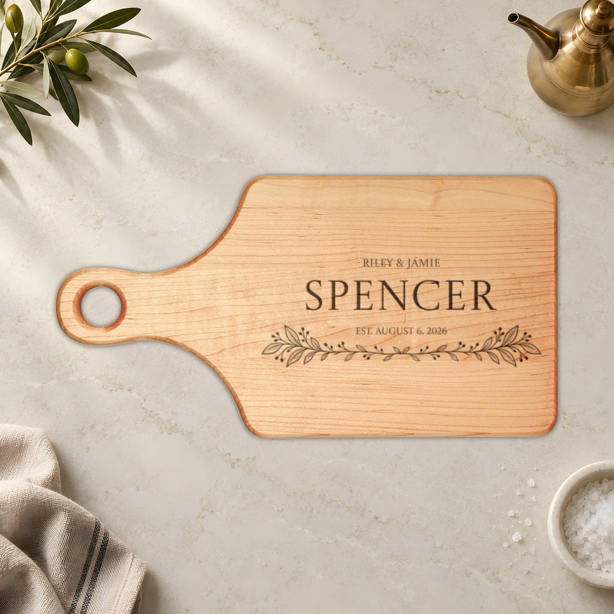 Atelier Engraved Personalized Wooden Cutting Board