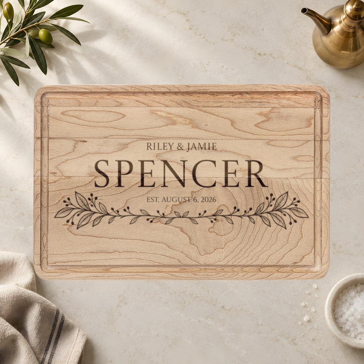 Atelier Engraved Personalized Wooden Cutting Board