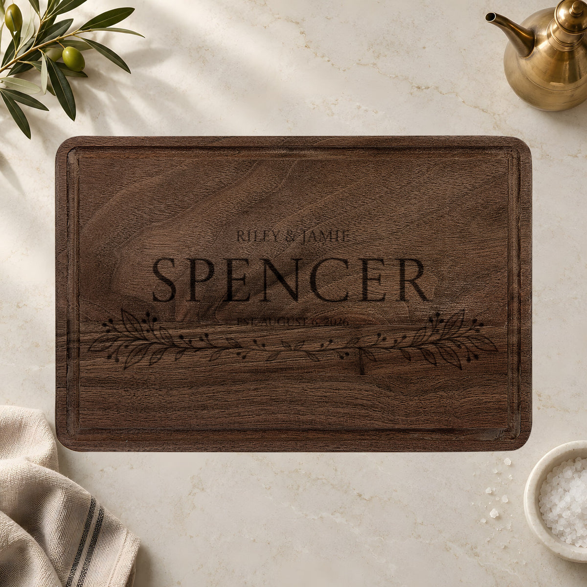 Atelier Engraved Personalized Wooden Cutting Board