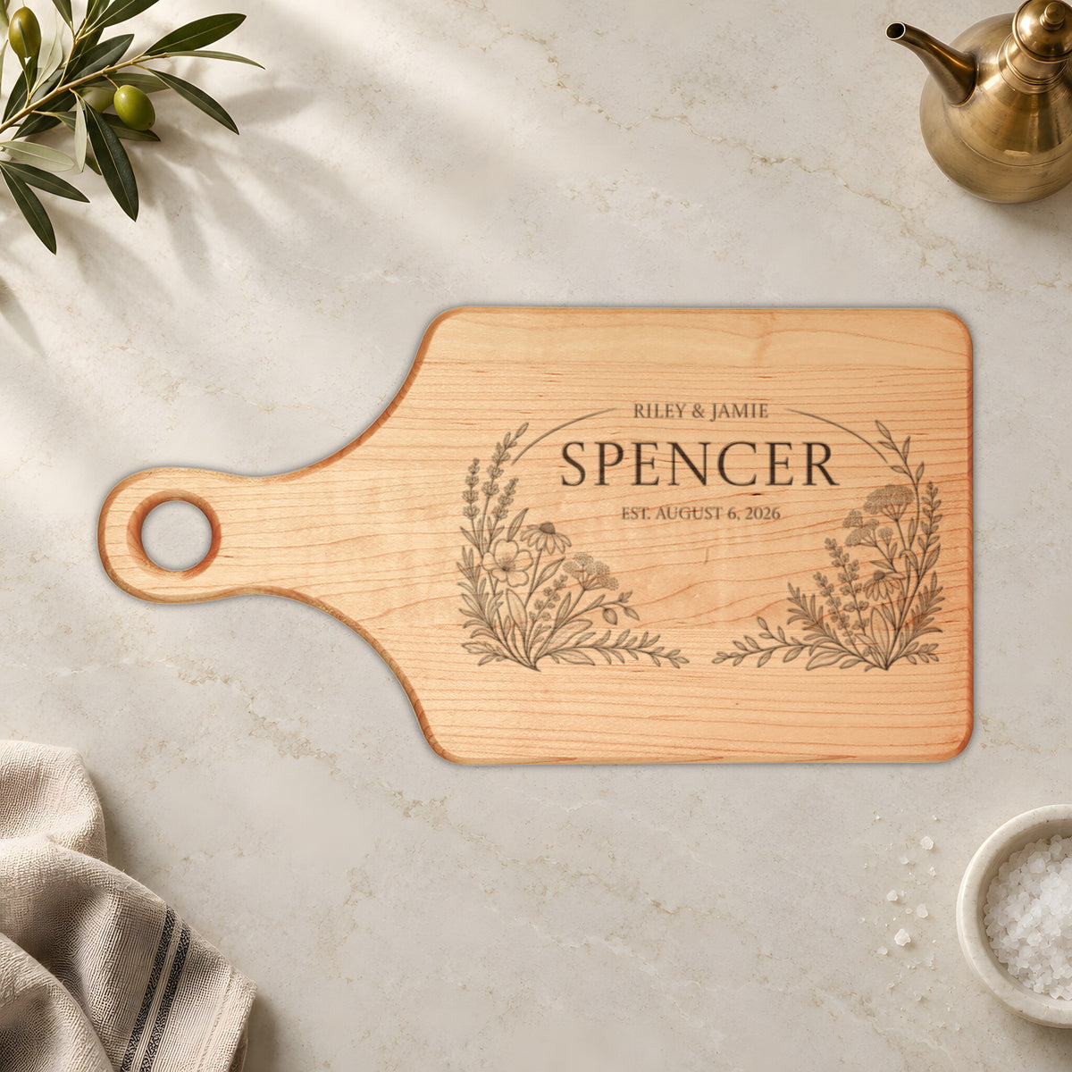 Atelier Engraved Personalized Wooden Cutting Board