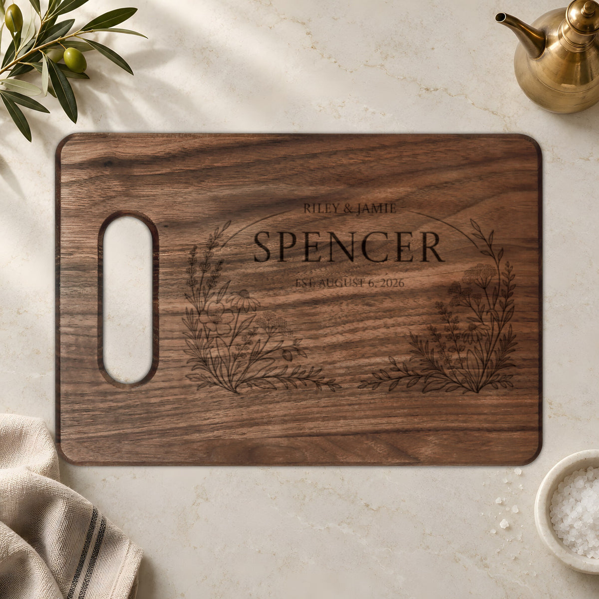 Atelier Engraved Personalized Wooden Cutting Board