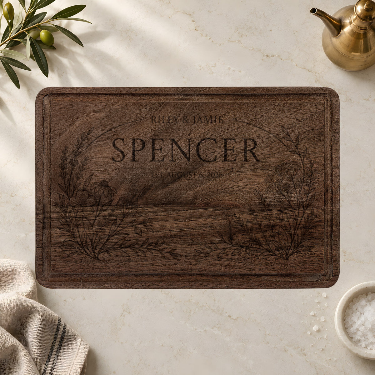 Atelier Engraved Personalized Wooden Cutting Board