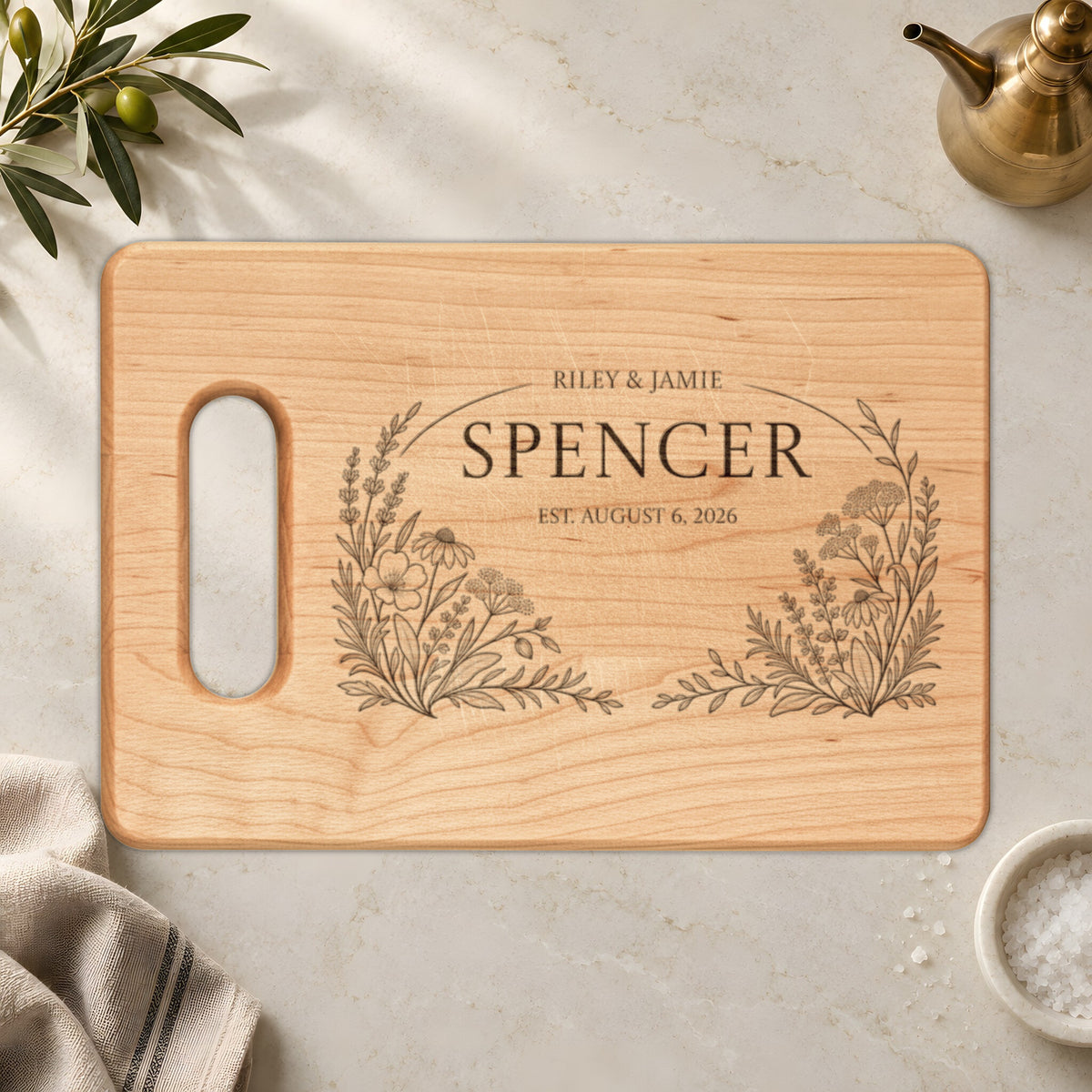 Atelier Engraved Personalized Wooden Cutting Board