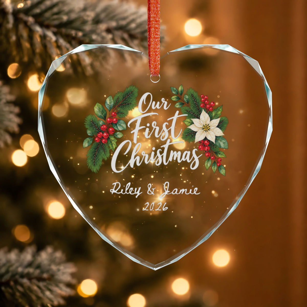 Maison Crystal Christmas Ornament