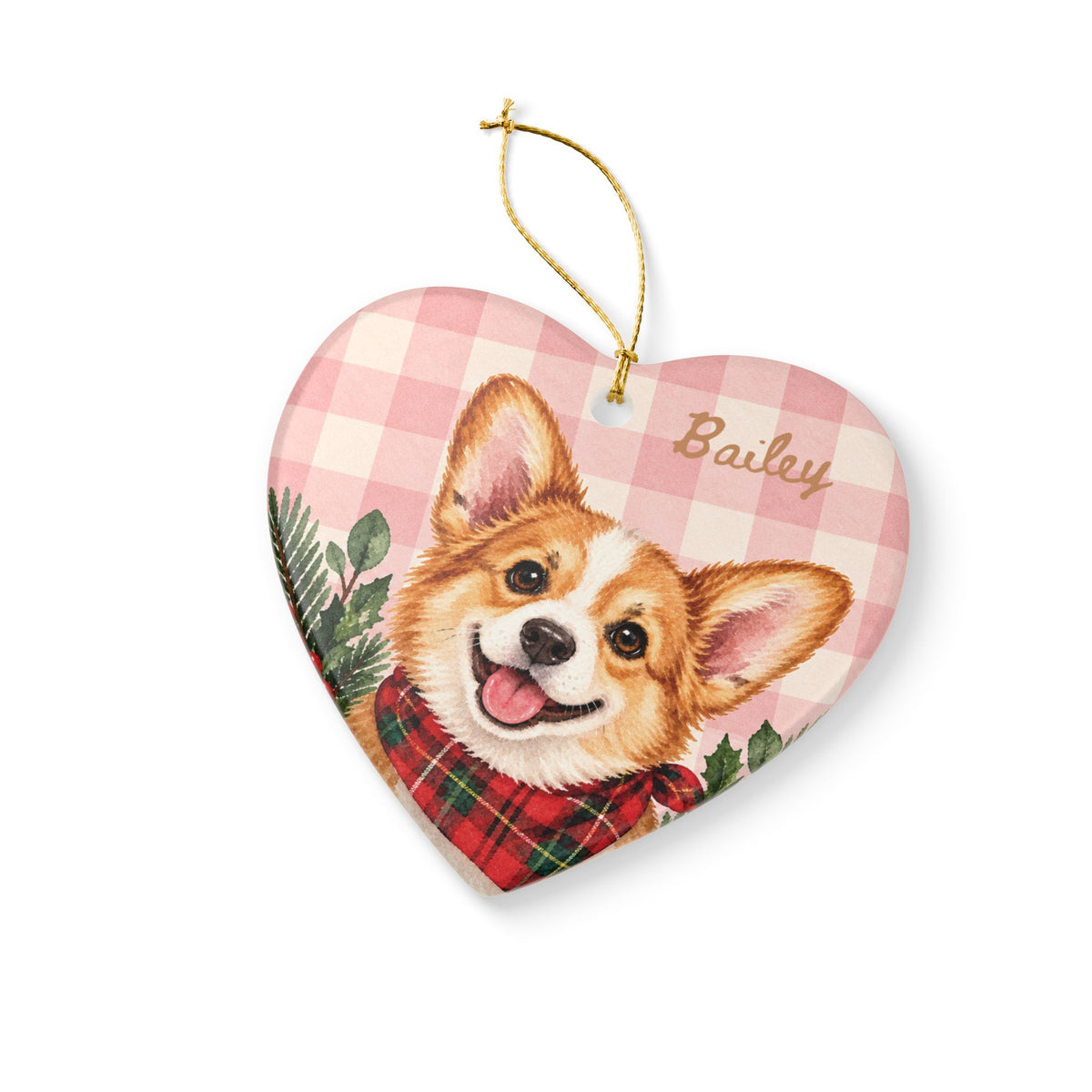 Personalized Pet Christmas Ceramic Ornament Dog & Cat Keepsake