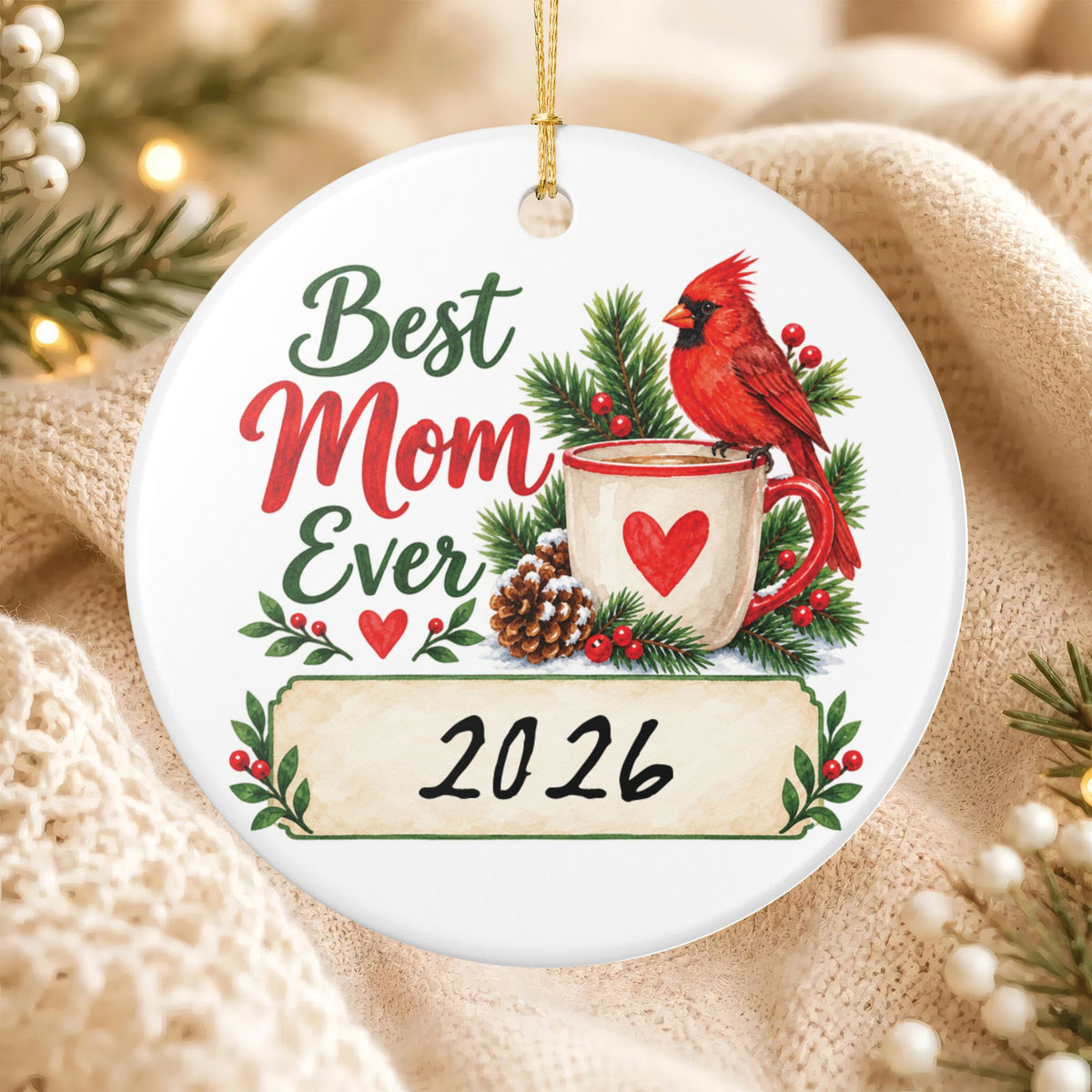 Heritage Single-Sided Ceramic Ornament