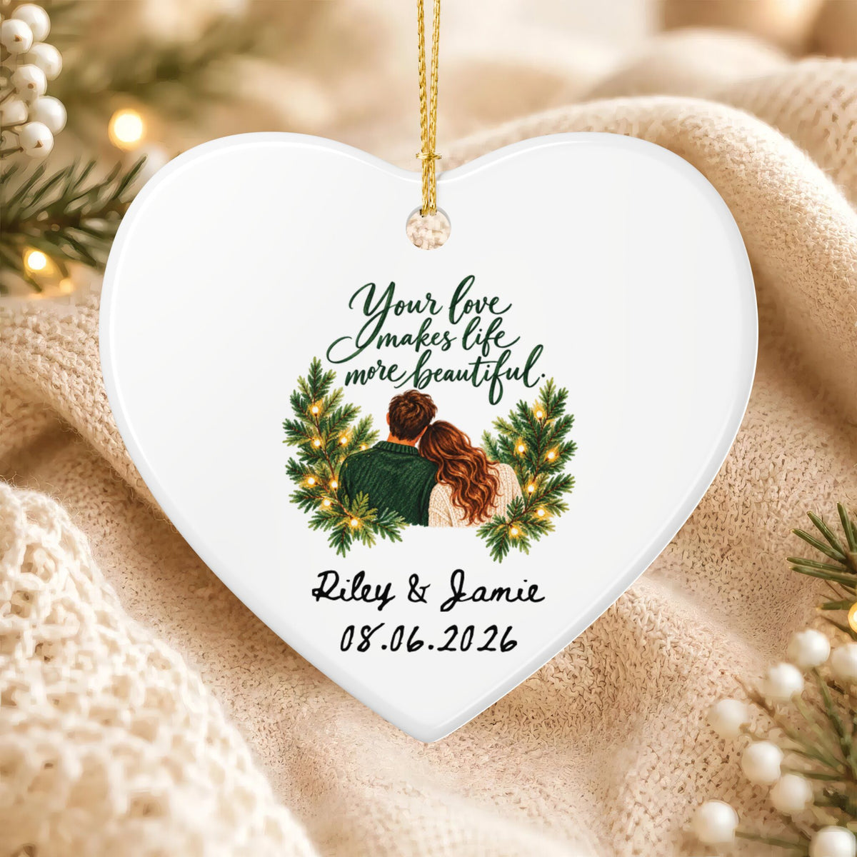 Heritage Single-Sided Ceramic Ornament