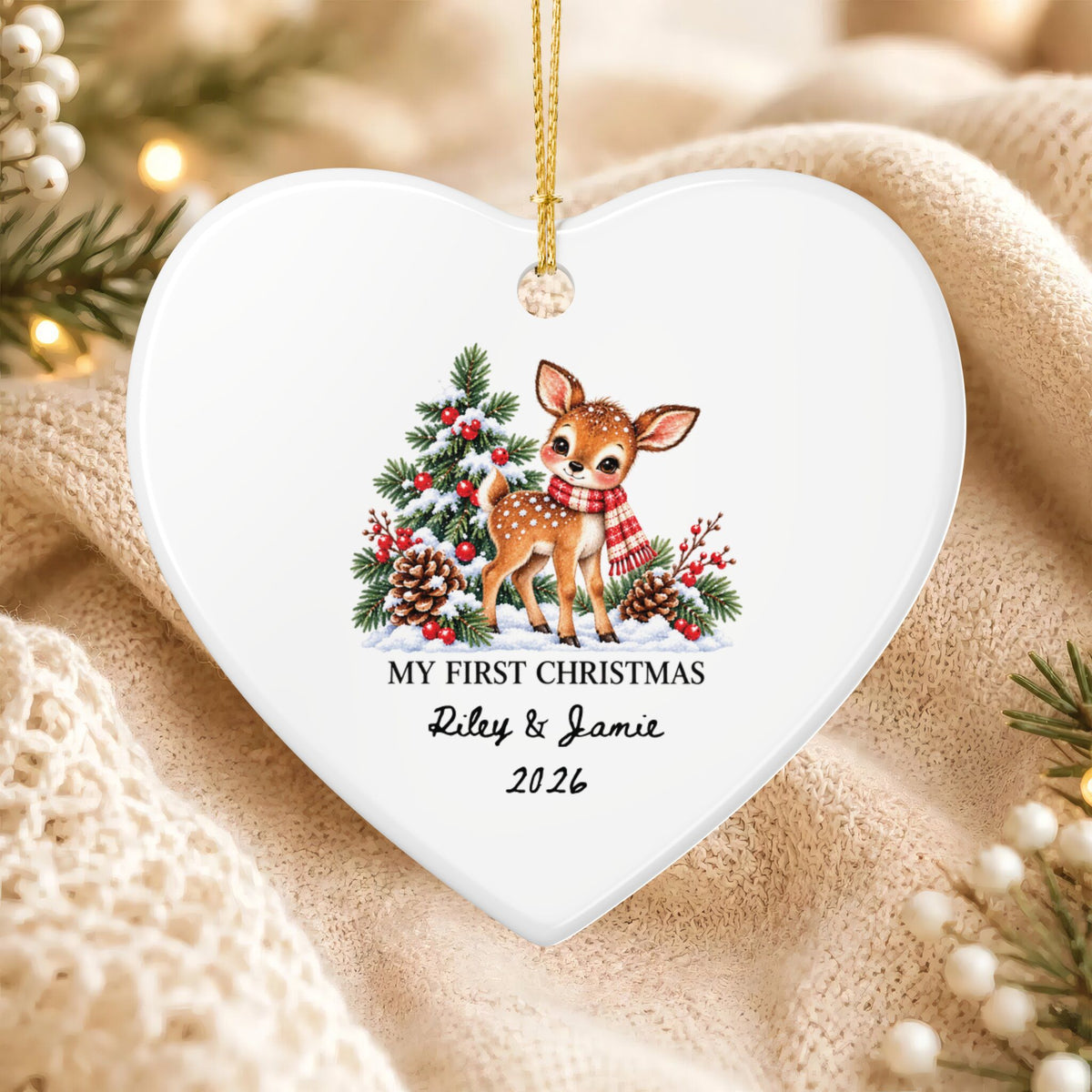 Heritage Single-Sided Ceramic Ornament