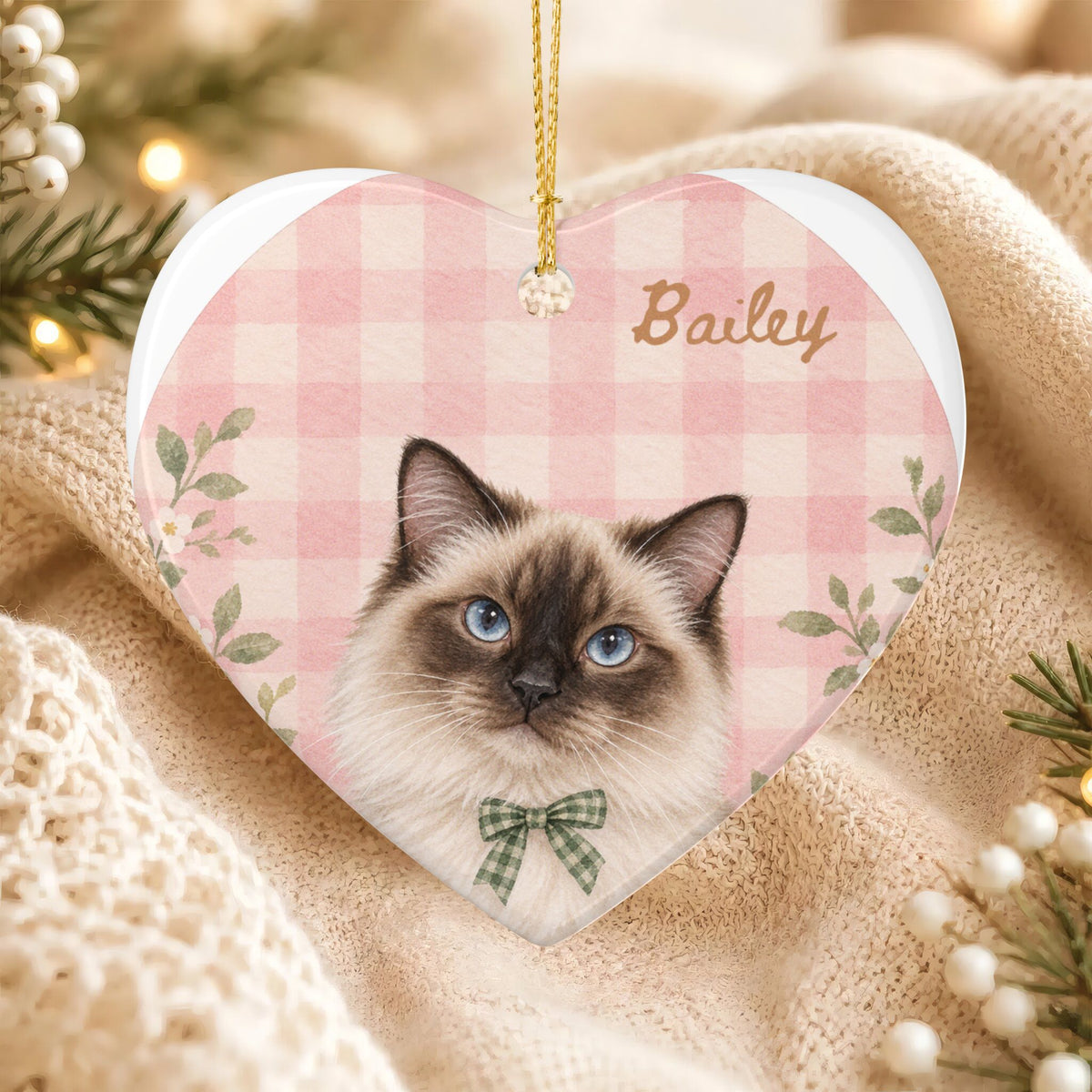 Copy of Personalized Pet Christmas Ceramic Ornament Dog & Cat Keepsake