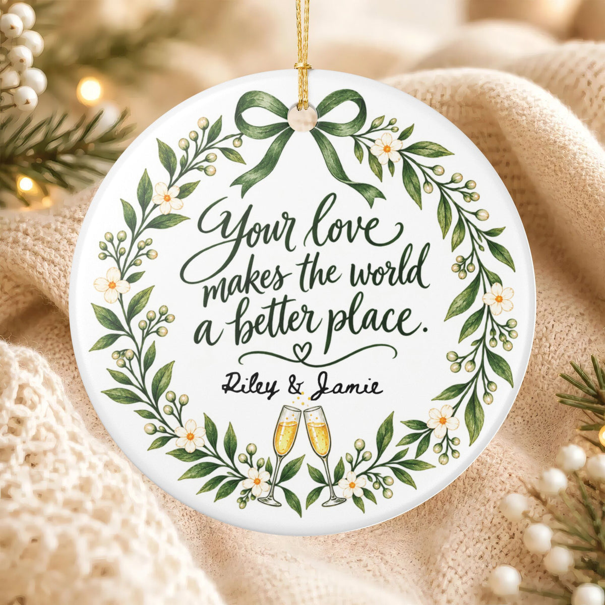 Heritage Single-Sided Ceramic Ornament