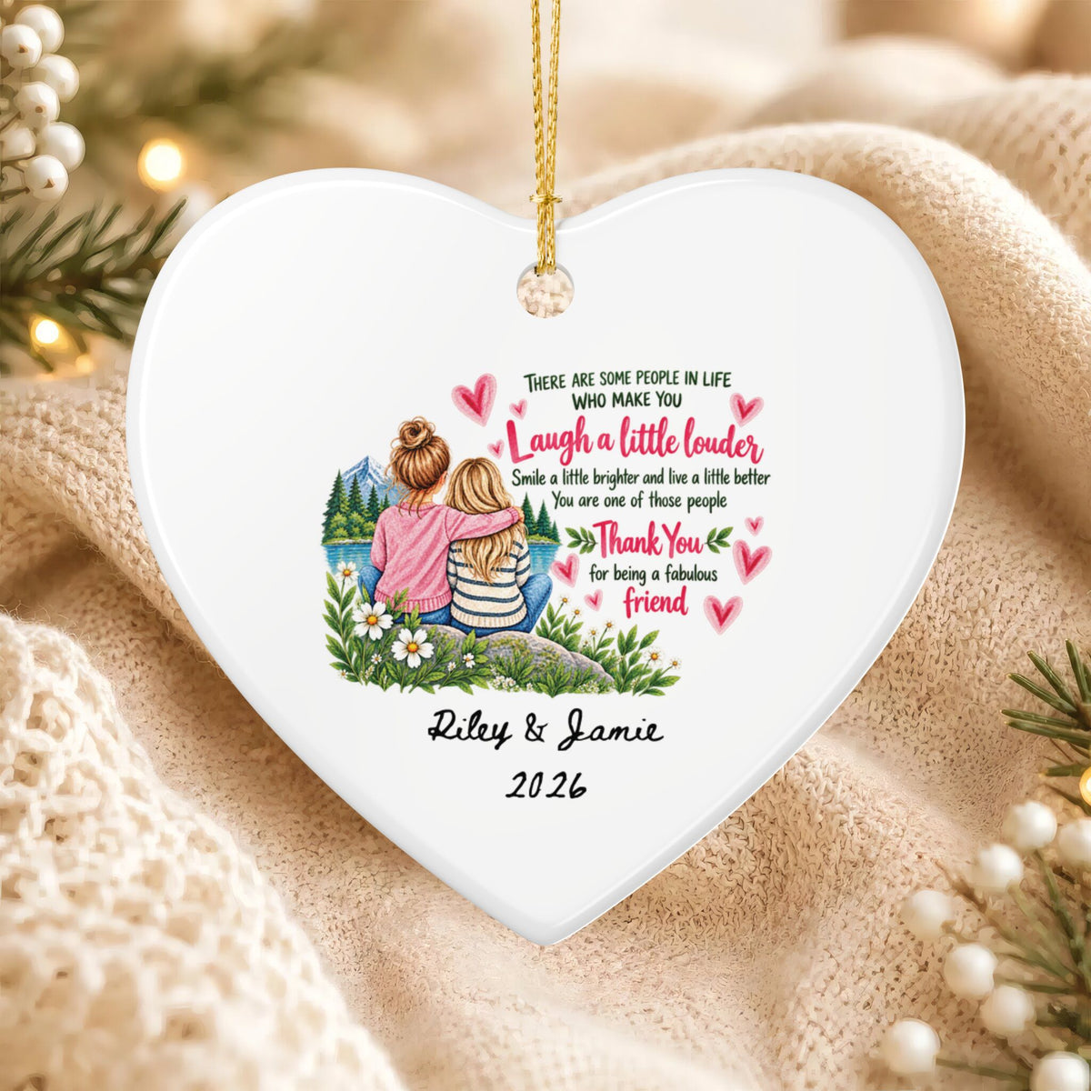 Heritage Single-Sided Ceramic Ornament