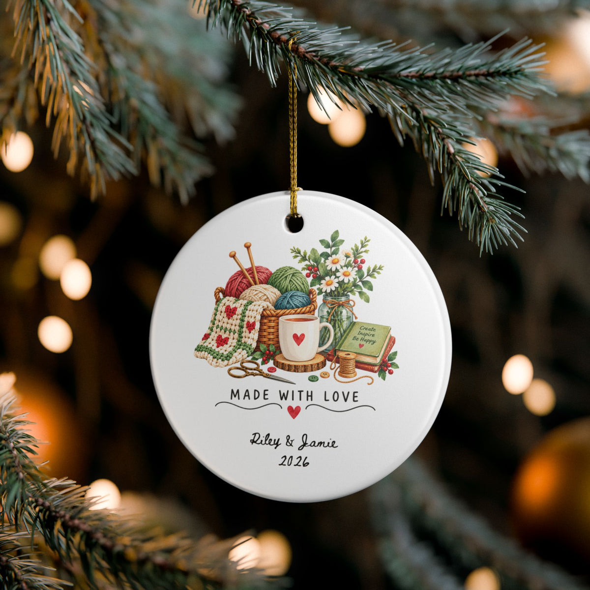 Heritage Single-Sided Ceramic Ornament