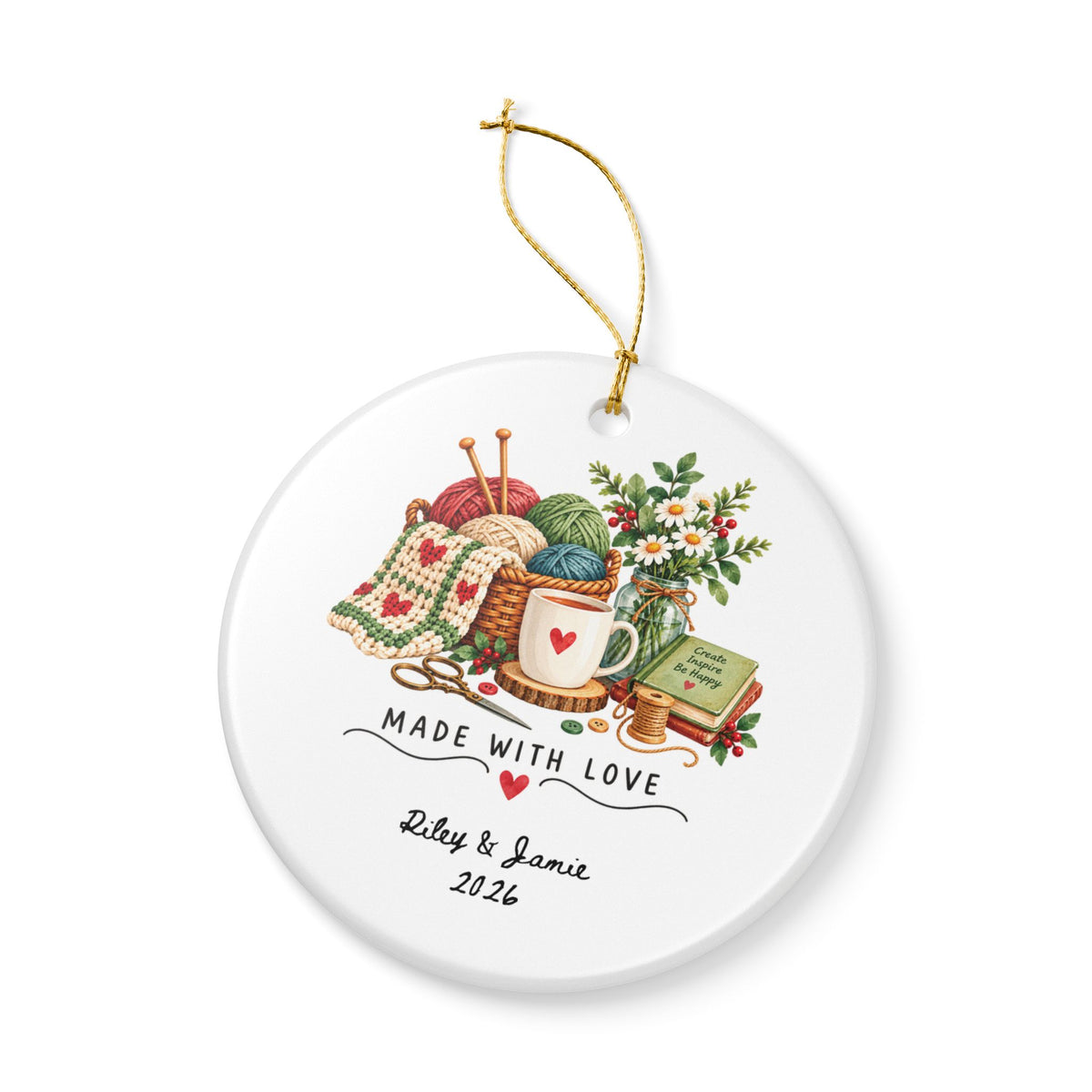 Heritage Single-Sided Ceramic Ornament