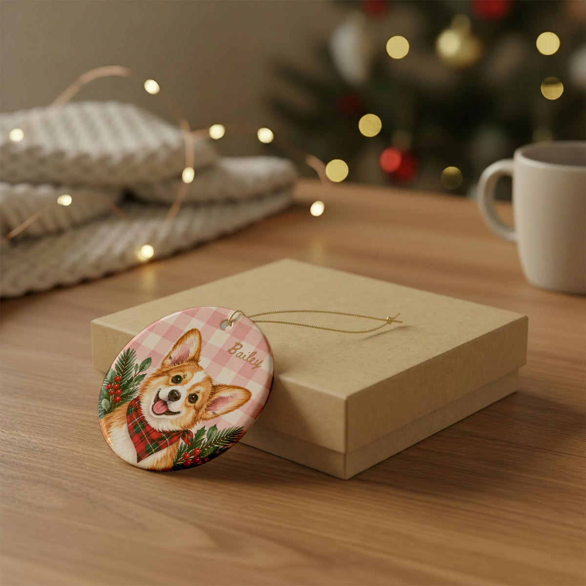 Personalized Pet Christmas Ceramic Ornament Dog & Cat Keepsake