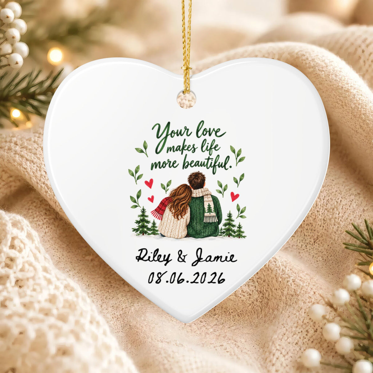 Heritage Single-Sided Ceramic Ornament