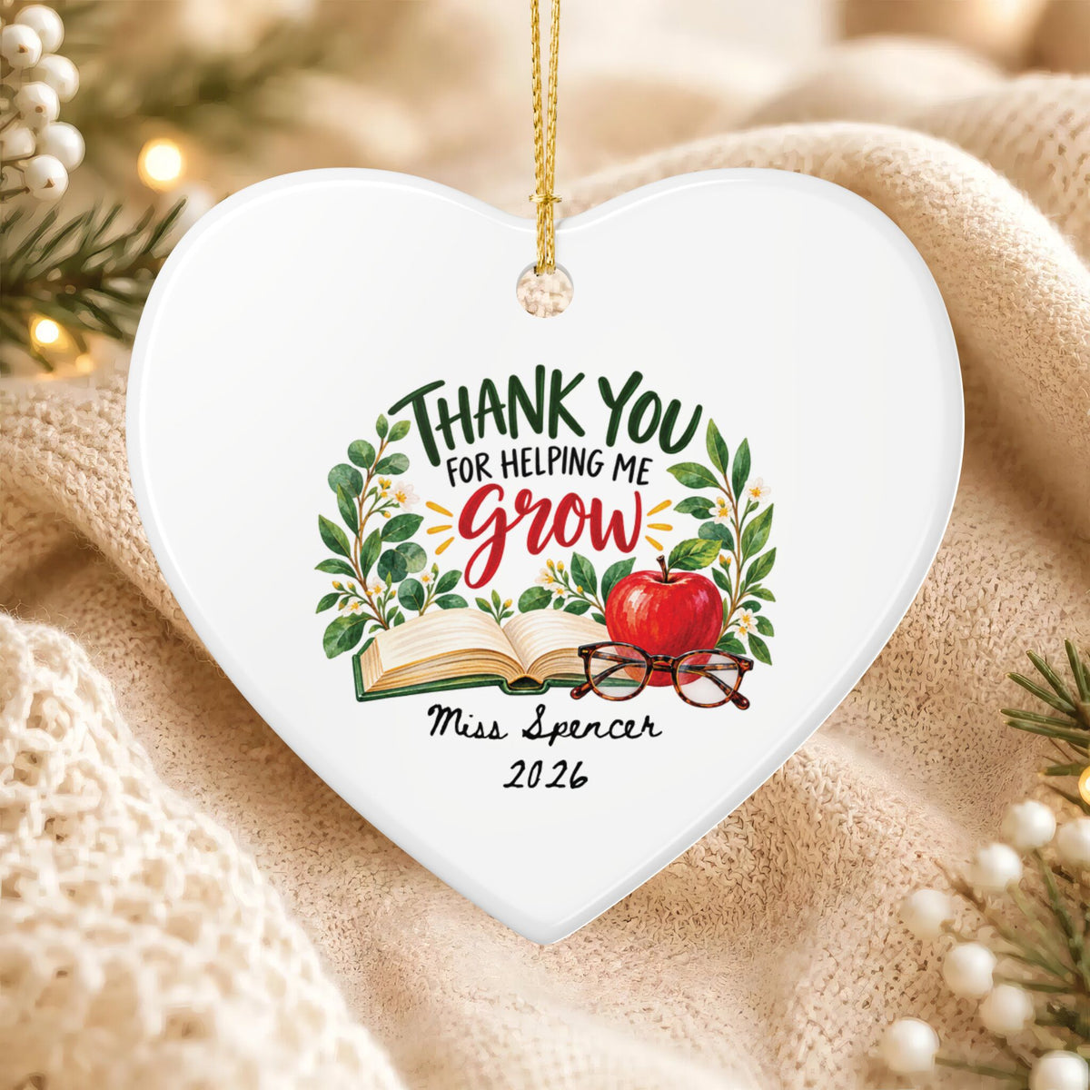 Heritage Single-Sided Ceramic Ornament