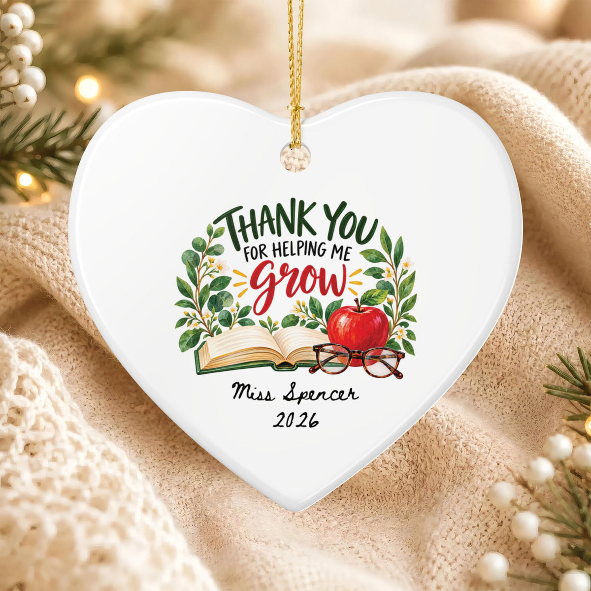 Heritage Single-Sided Ceramic Ornament