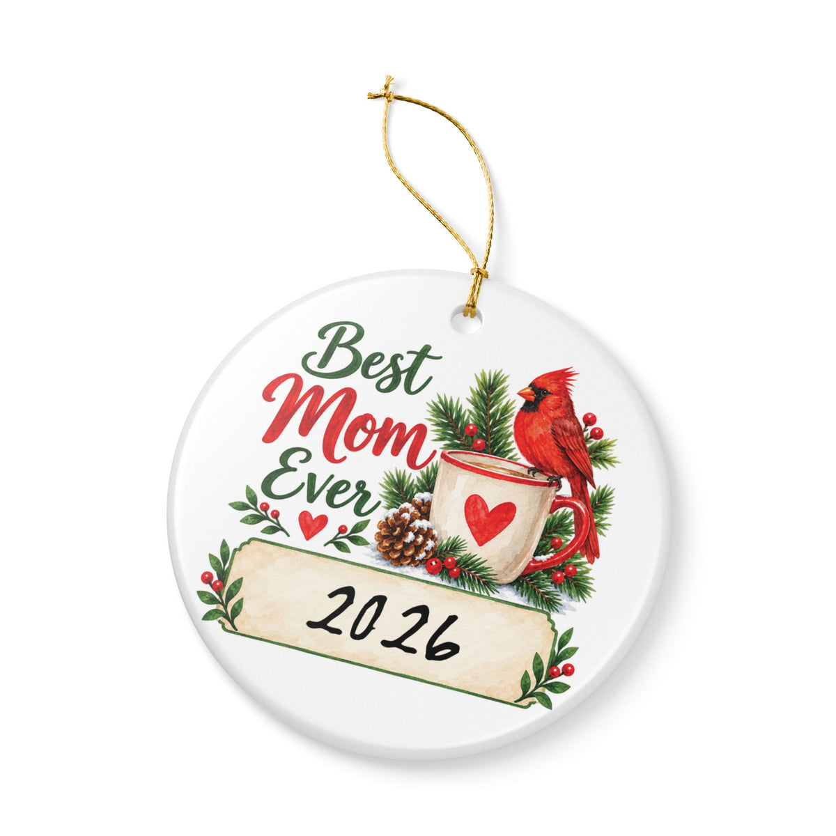 Heritage Single-Sided Ceramic Ornament