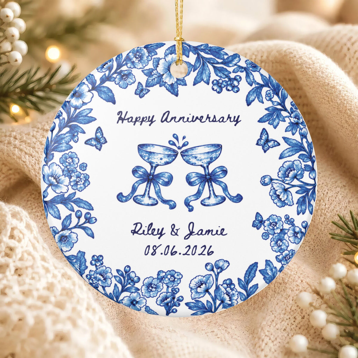 Heritage Single-Sided Ceramic Ornament