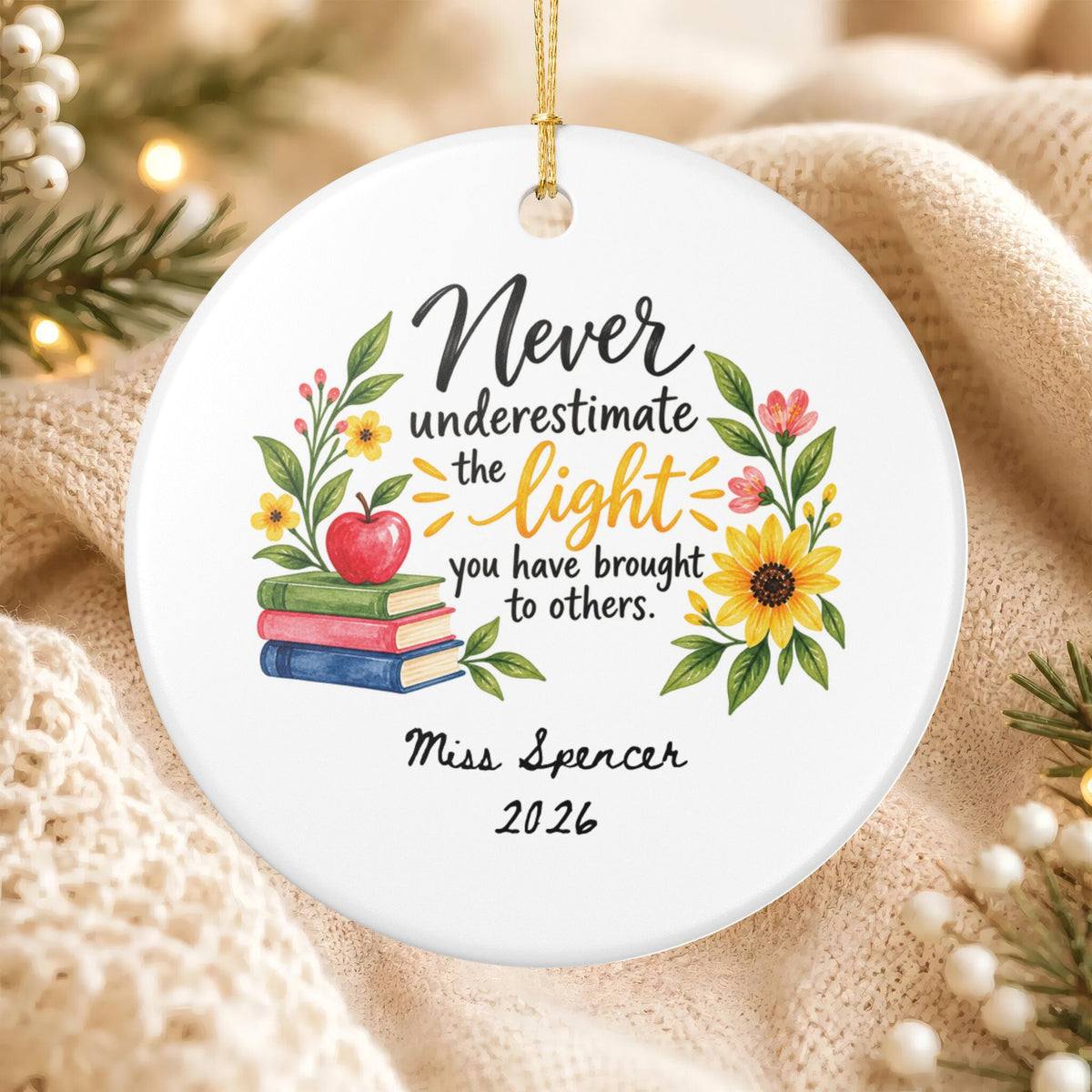 Heritage Single-Sided Ceramic Ornament