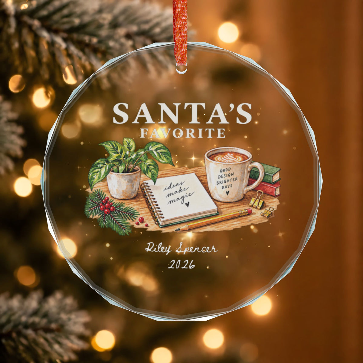 Signature Crystal Christmas Ornament