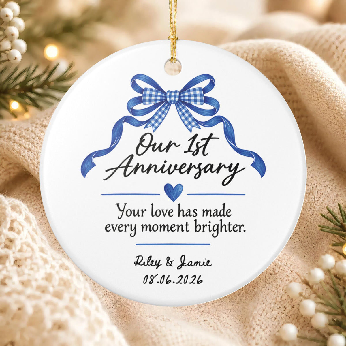 Heritage Single-Sided Ceramic Ornament