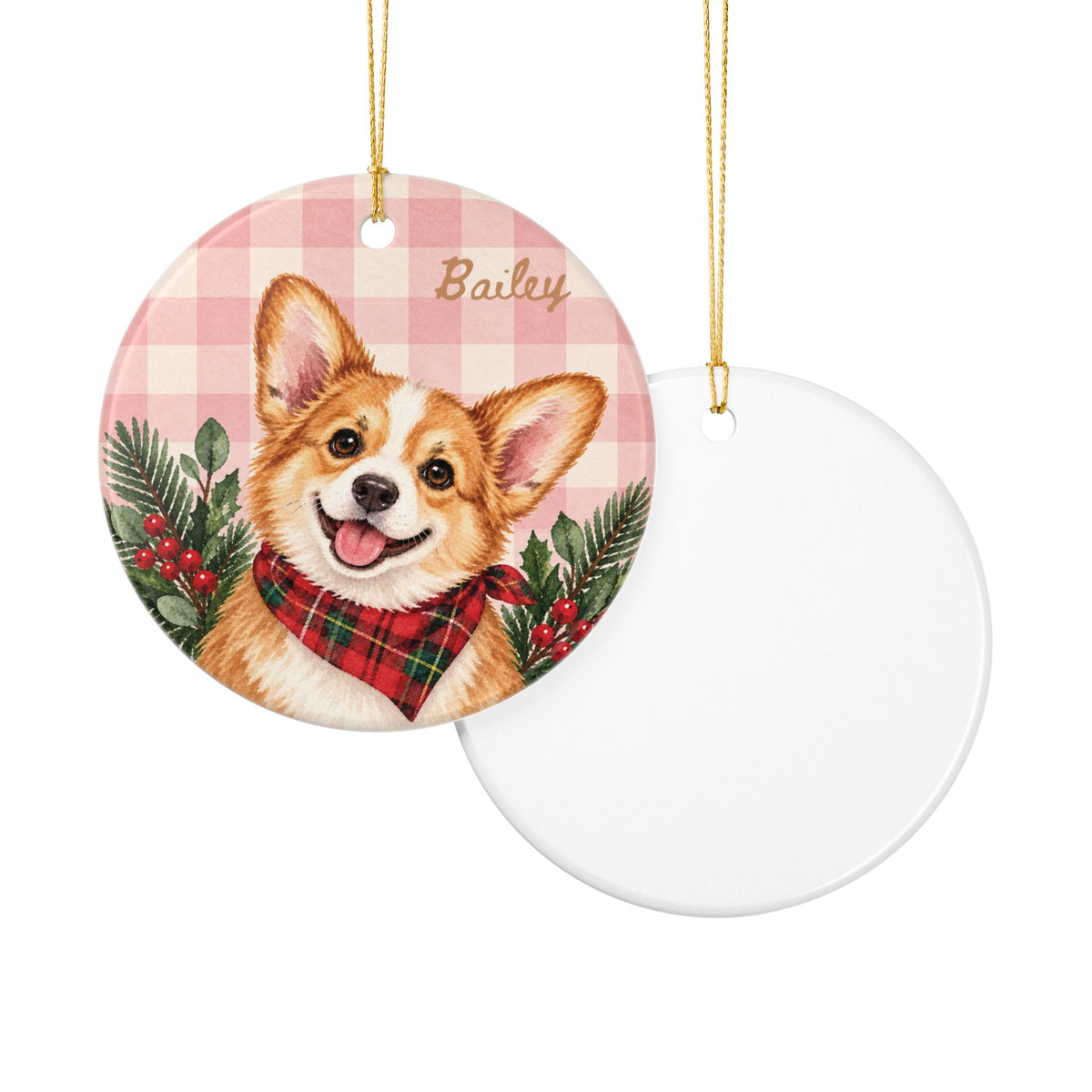 Personalized Pet Christmas Ceramic Ornament Dog & Cat Keepsake