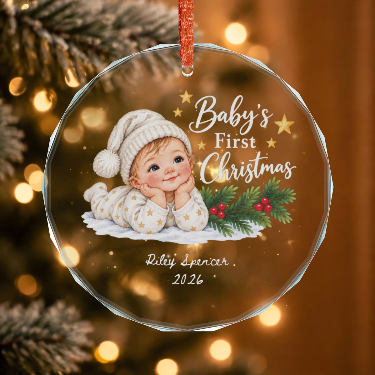 Signature Crystal Christmas Ornament