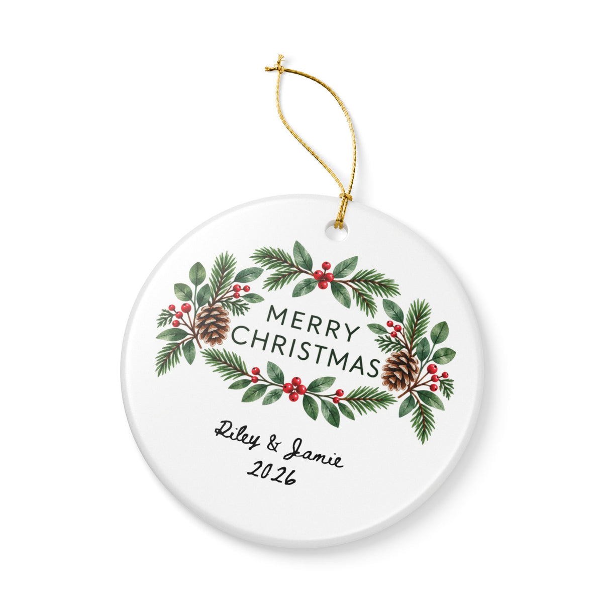 Heritage Single-Sided Ceramic Ornament