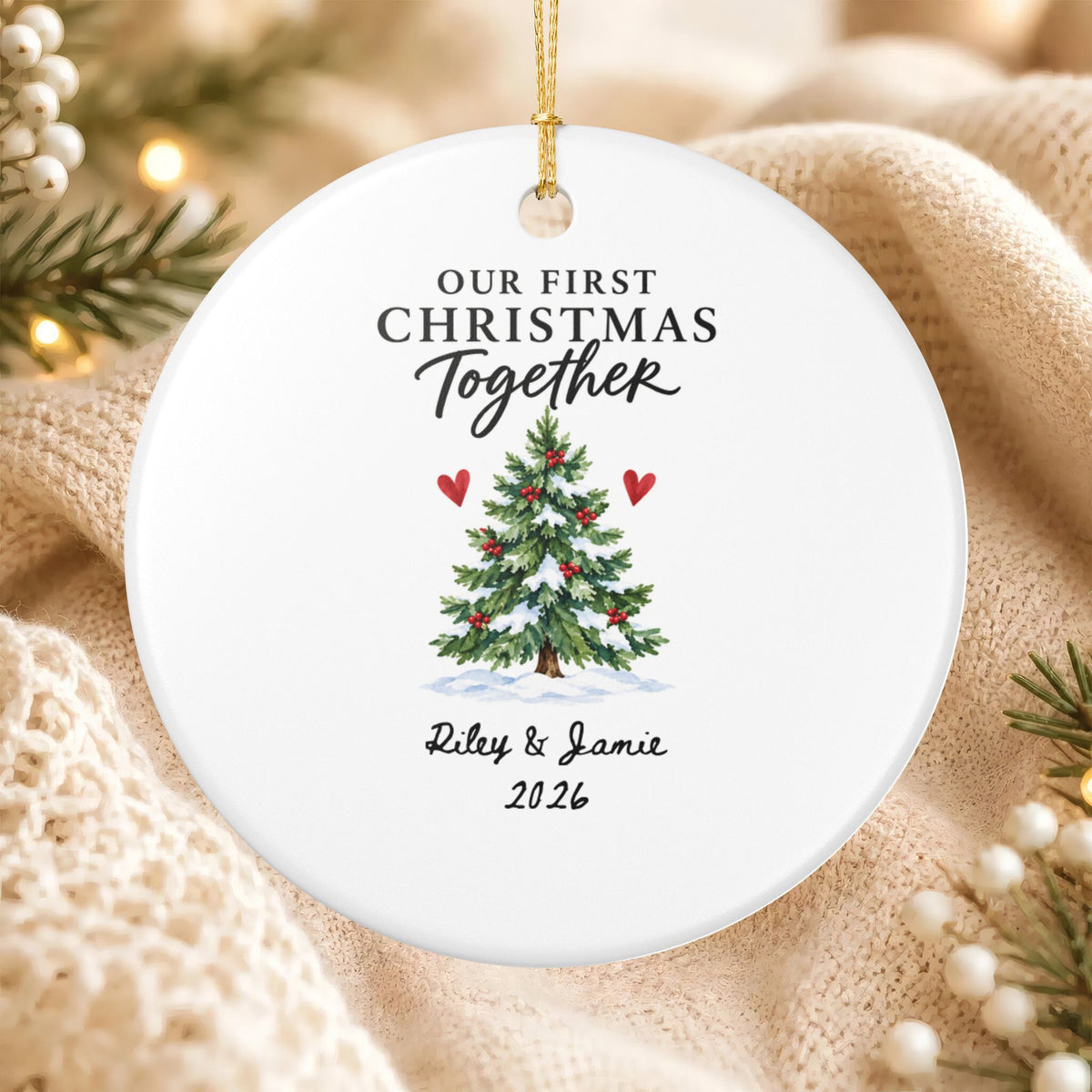 Heritage Single-Sided Ceramic Ornament