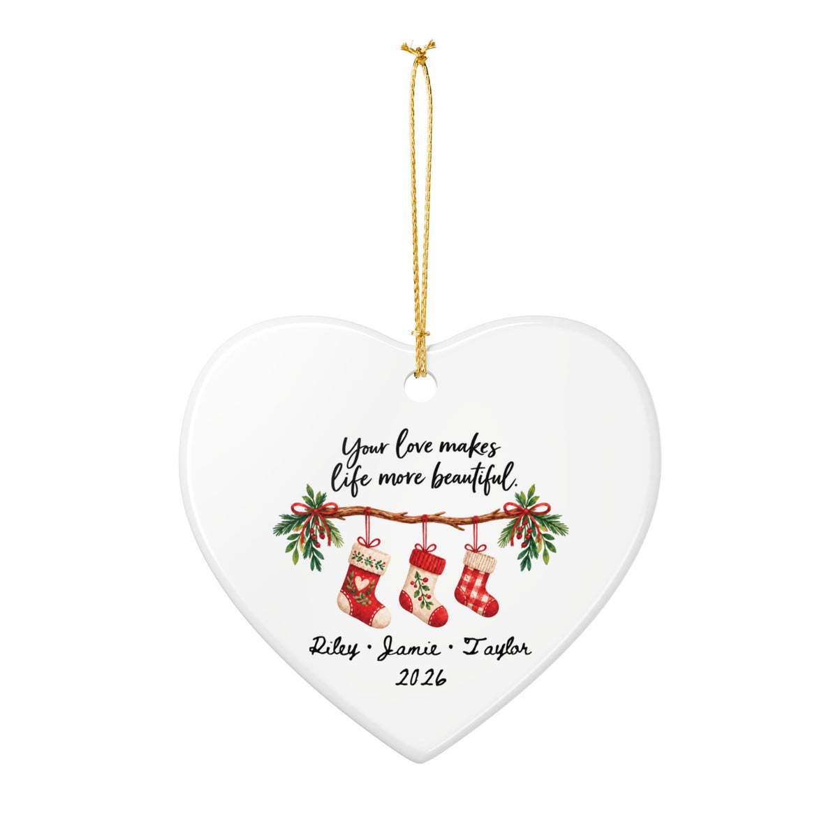 Heritage Single-Sided Ceramic Ornament