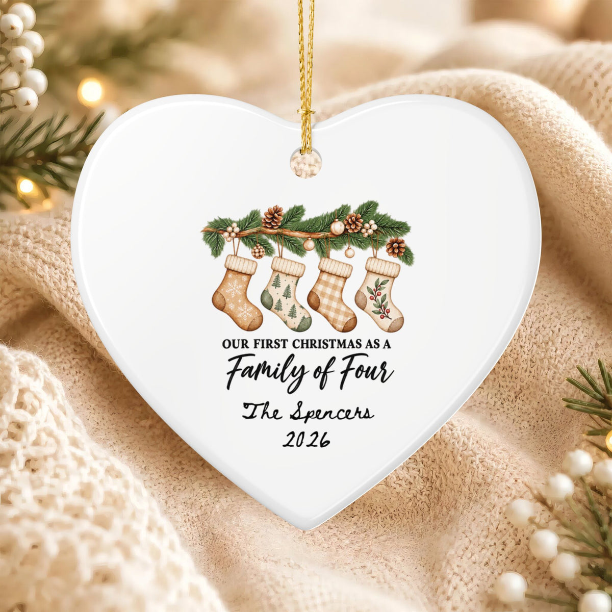 Heritage Single-Sided Ceramic Ornament