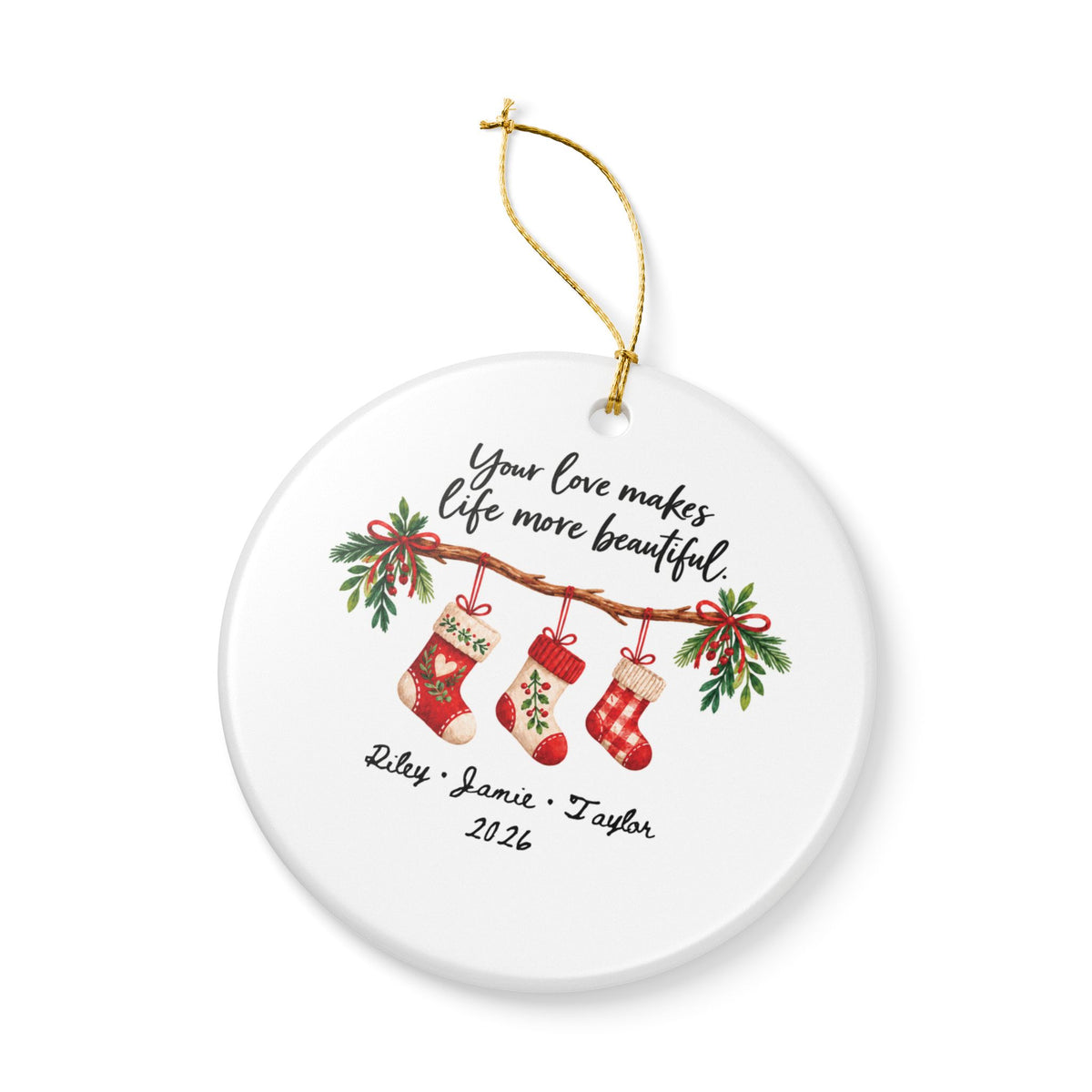 Heritage Single-Sided Ceramic Ornament