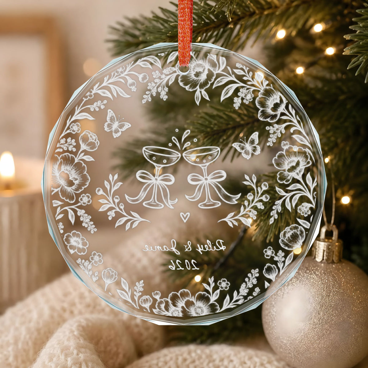 Signature Crystal Christmas Ornament