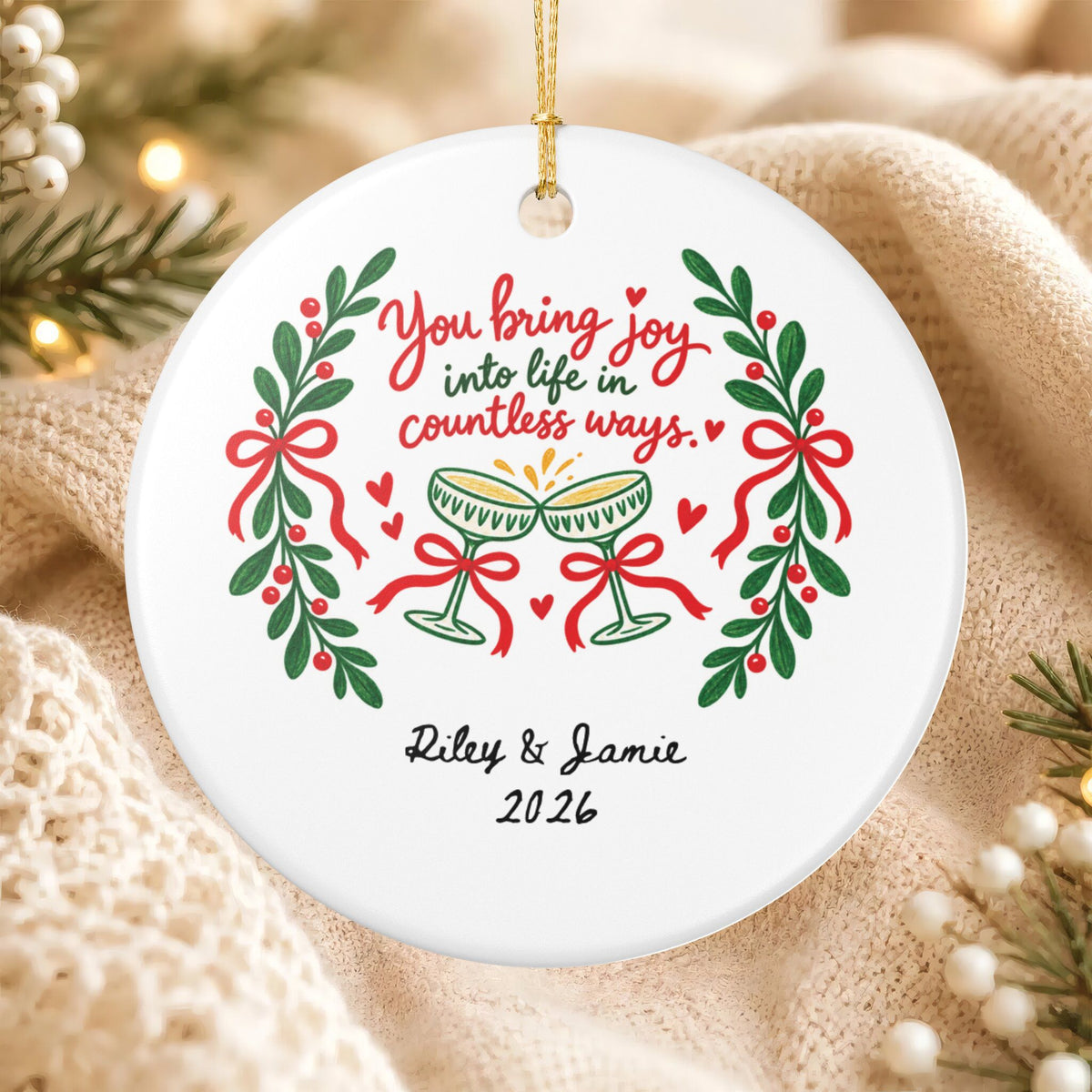 Heritage Single-Sided Ceramic Ornament