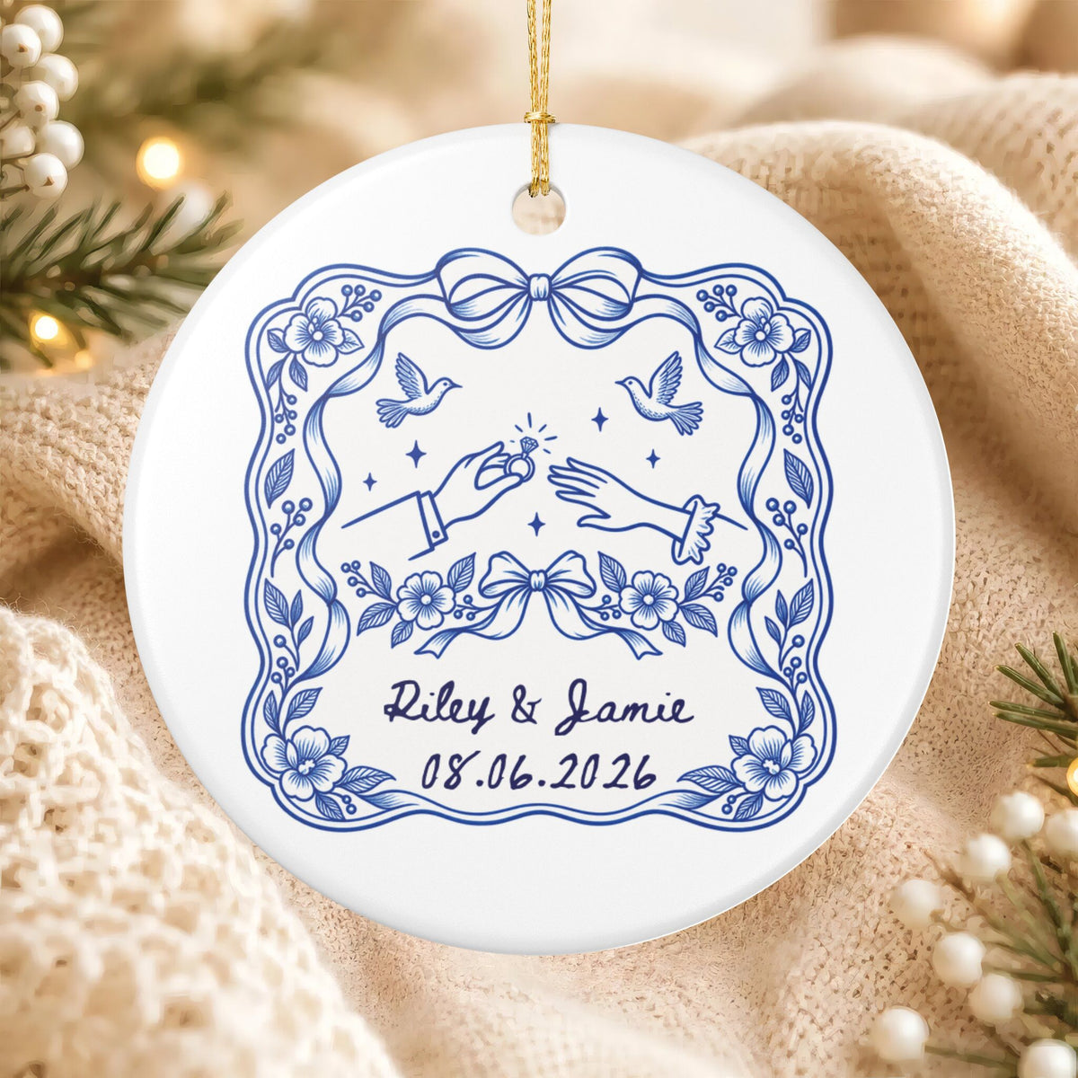 Heritage Single-Sided Ceramic Ornament