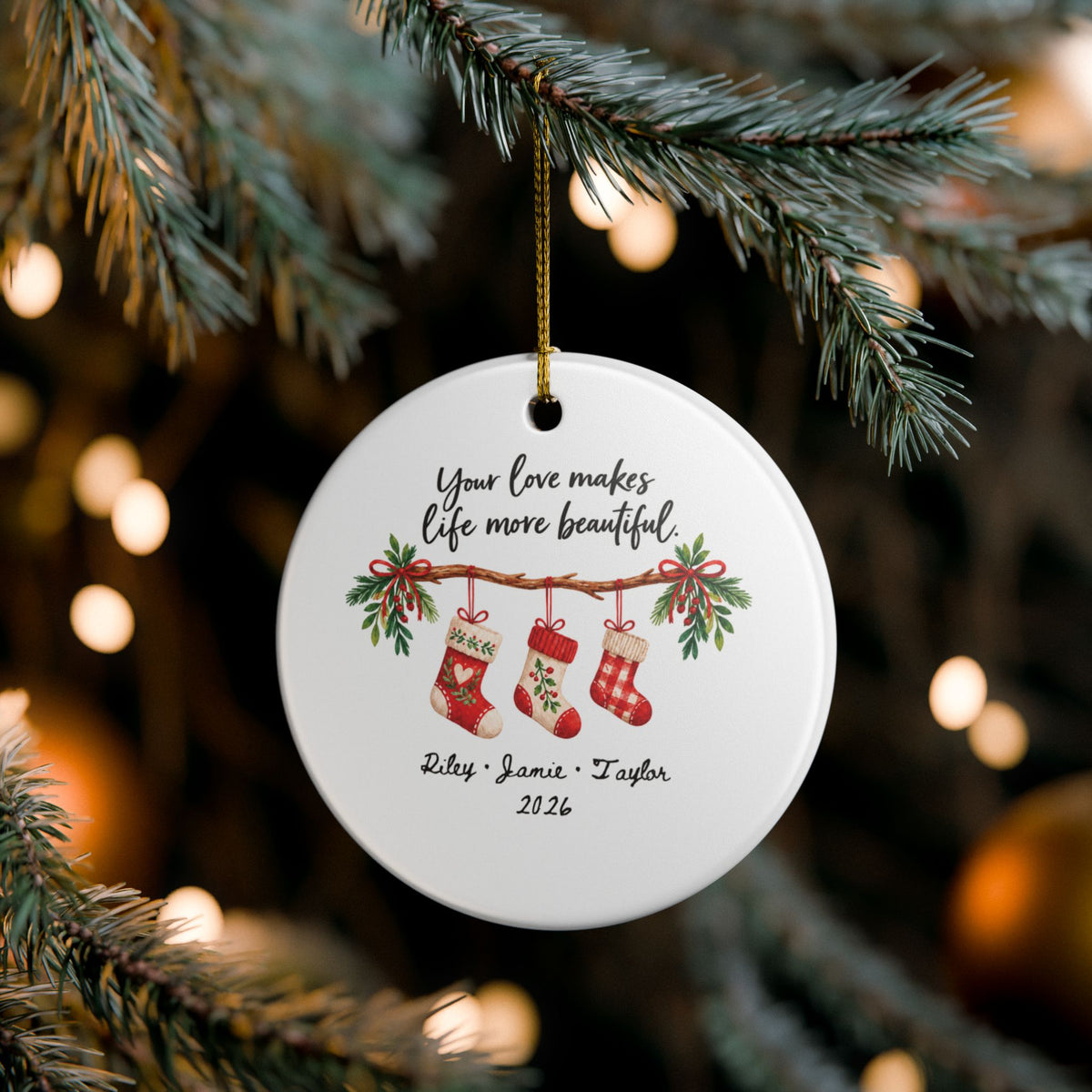 Heritage Single-Sided Ceramic Ornament