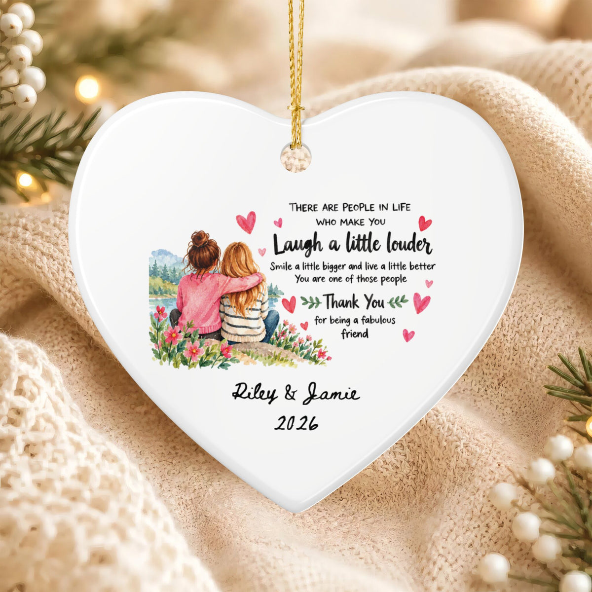 Heritage Single-Sided Ceramic Ornament