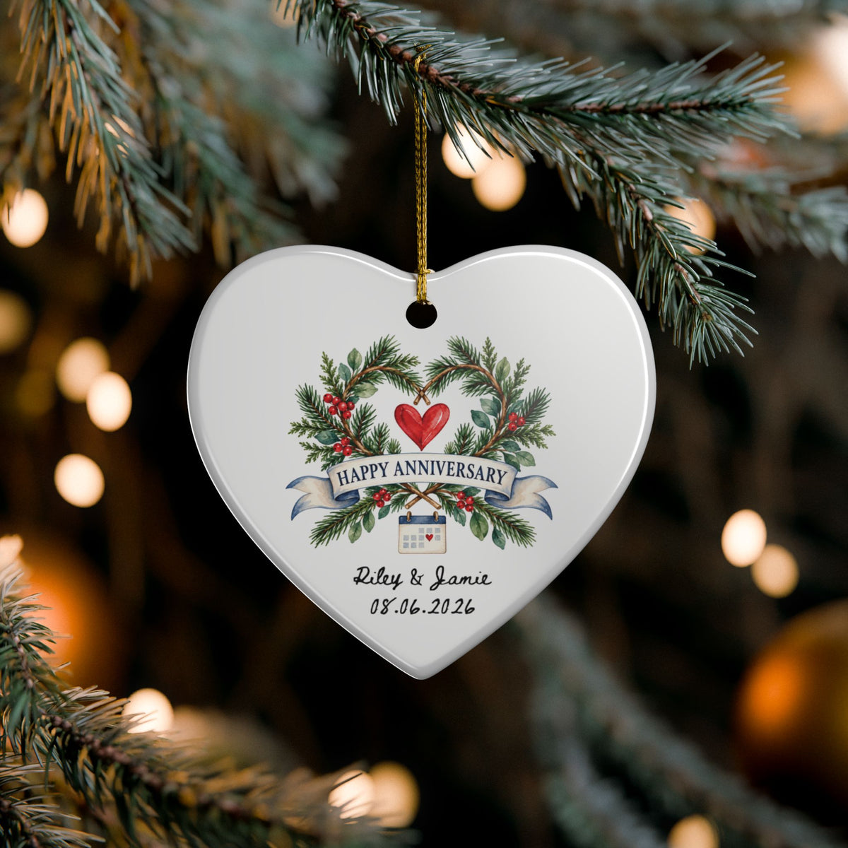 Signature Single-Sided Ceramic Ornament