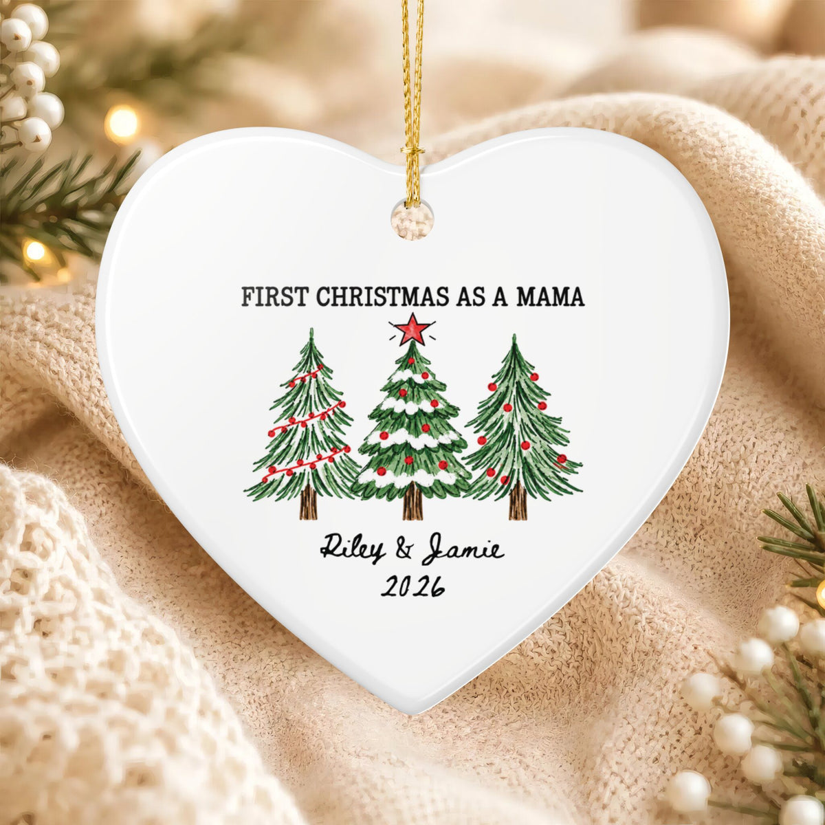 Heritage Single-Sided Ceramic Ornament