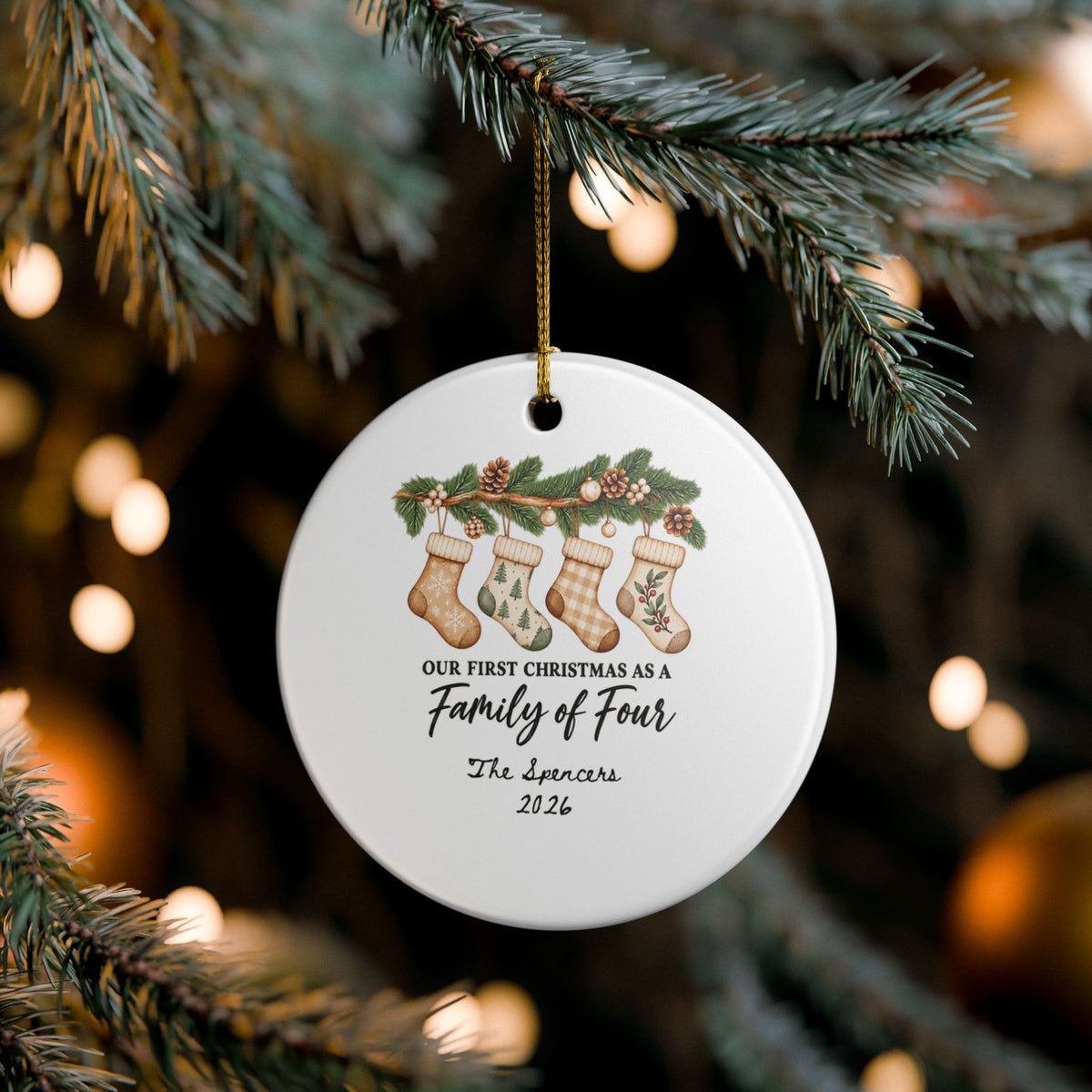 Heritage Single-Sided Ceramic Ornament