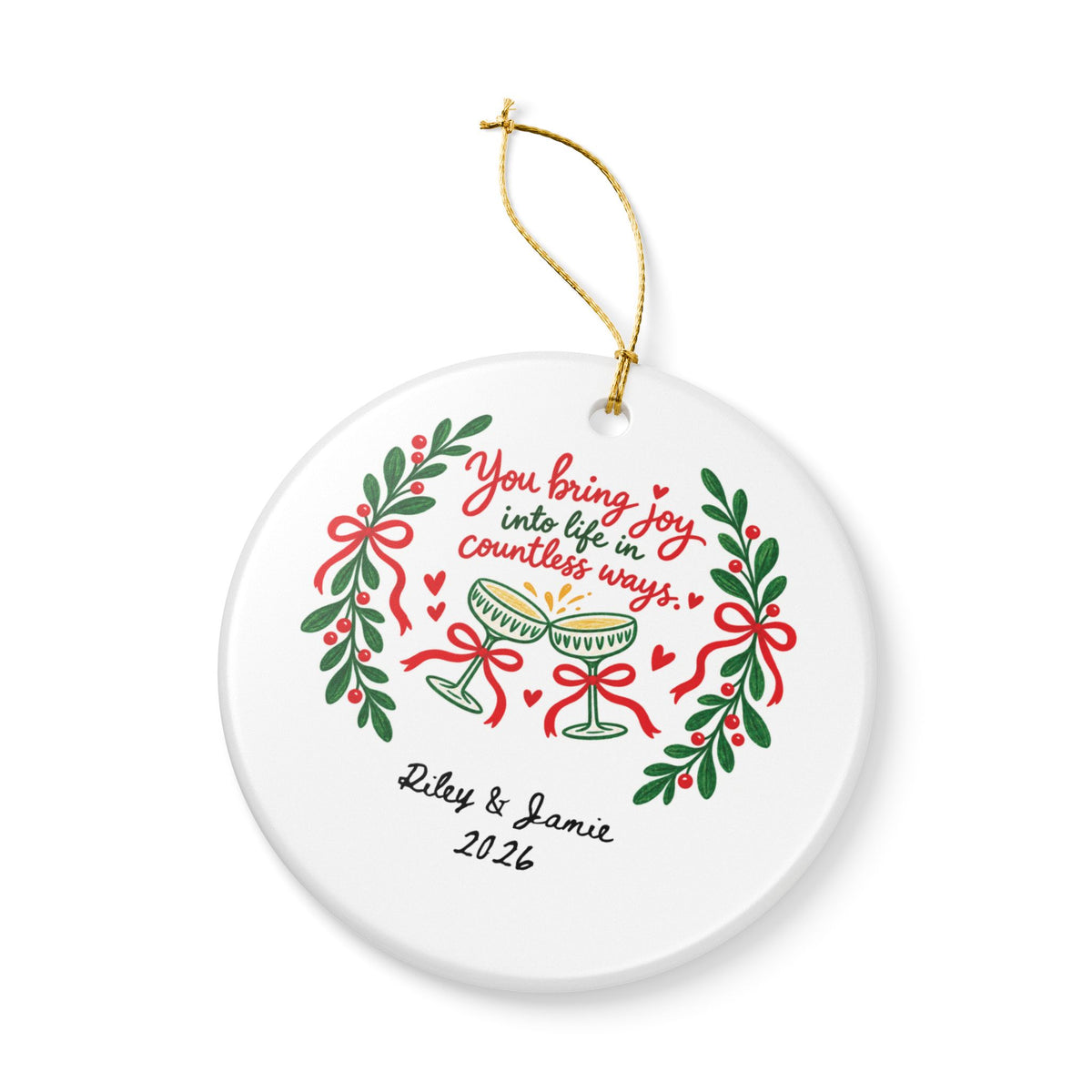 Heritage Single-Sided Ceramic Ornament