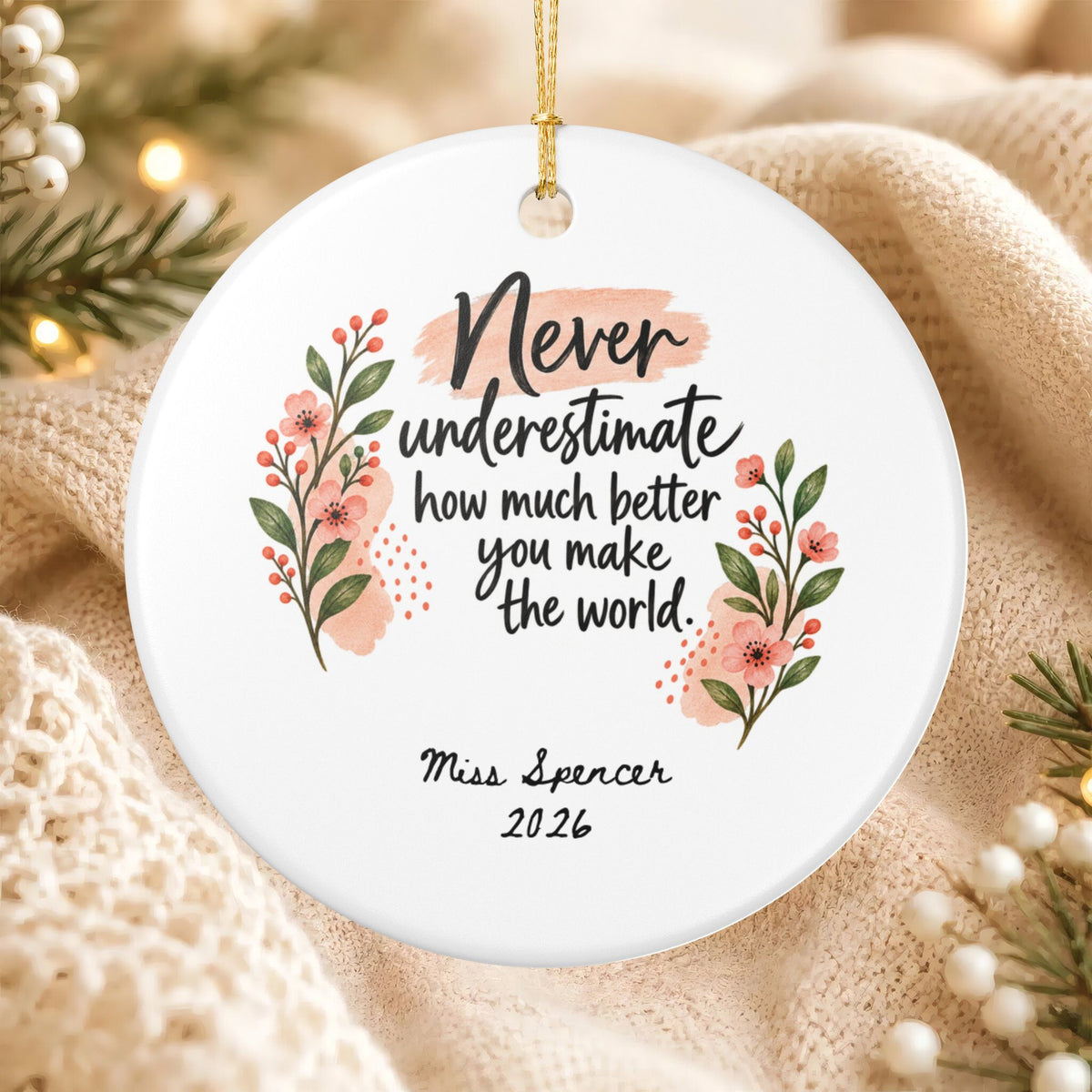 Heritage Single-Sided Ceramic Ornament
